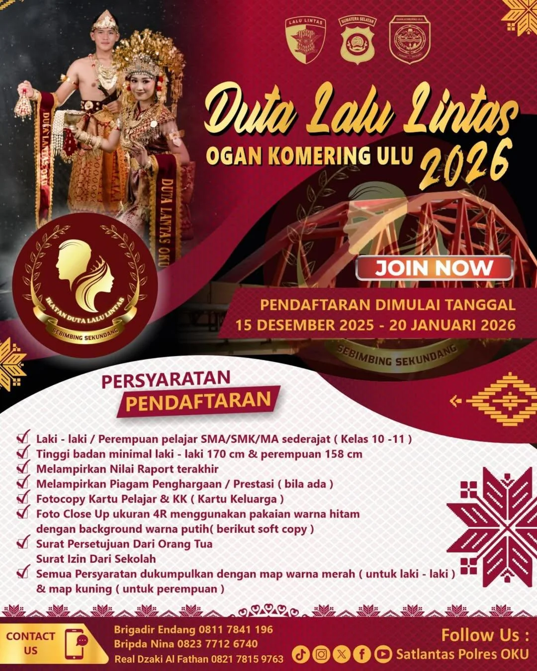 Pemilihan Duta Lalu Lintas OKU 2026